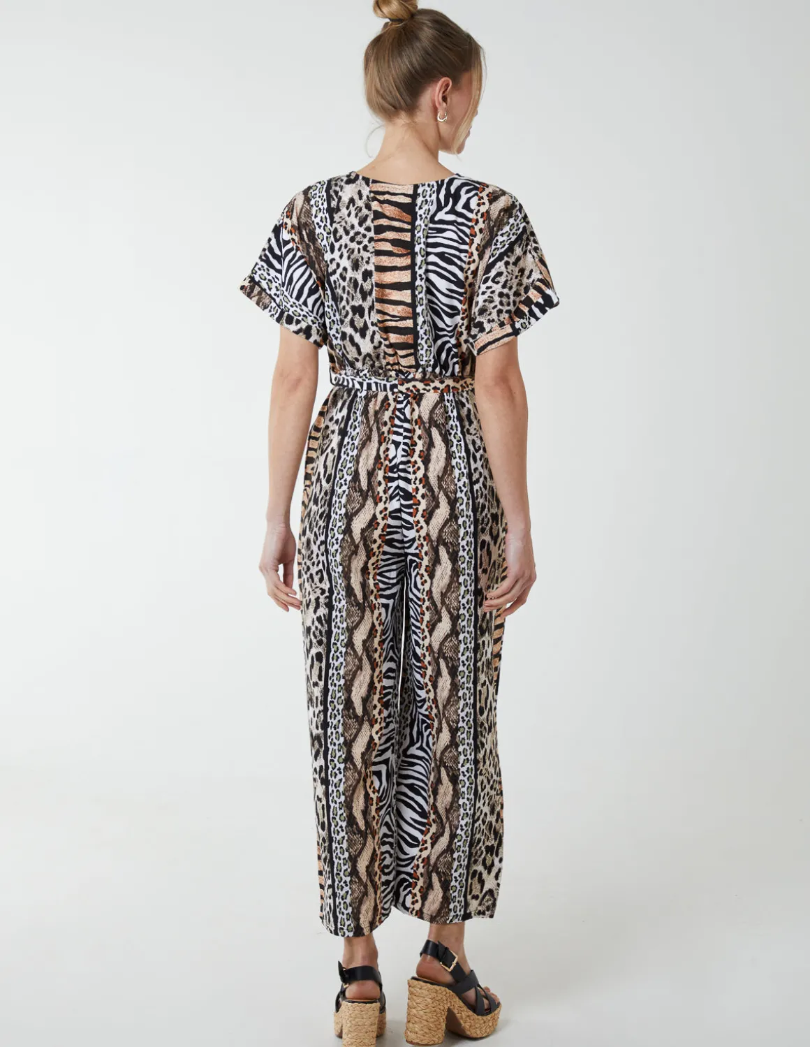 Multi Stripe Animal Jumpsuit