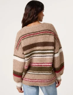 Multi Stripe Knit Cardigan