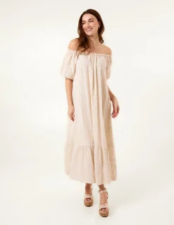 Off-Shoulder Bardot Ruffle Dress
