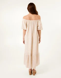 Off-Shoulder Bardot Ruffle Dress