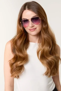 Ombre Lens Gold Frame Sunglasses