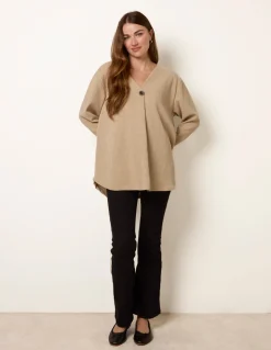 One Button Cord Rib Top