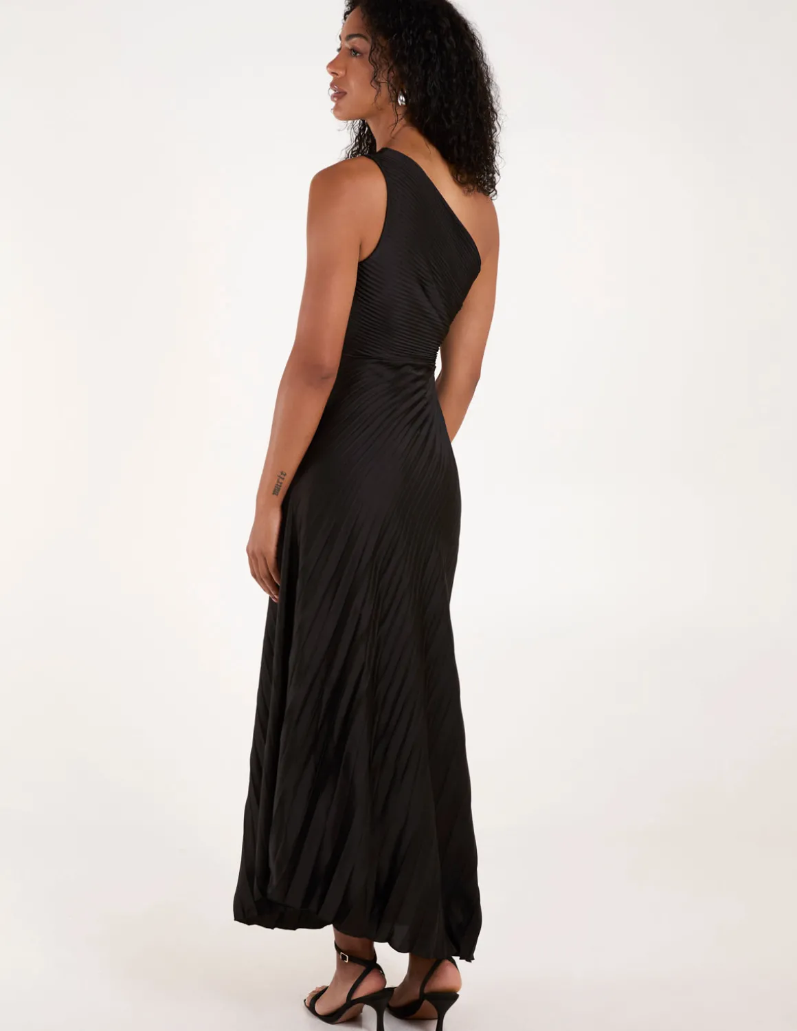 One Shoulder Pleated Dress