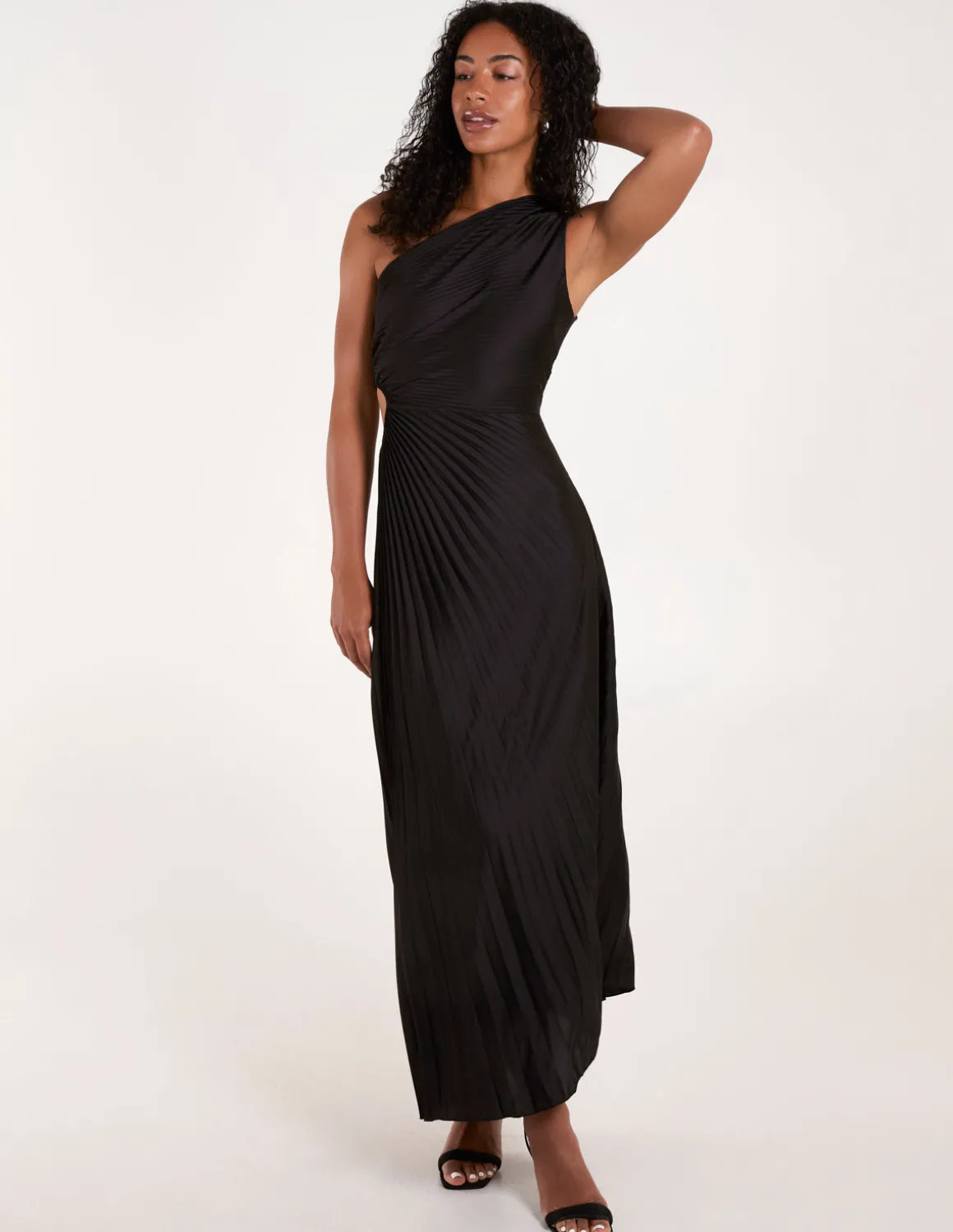 One Shoulder Pleated Dress