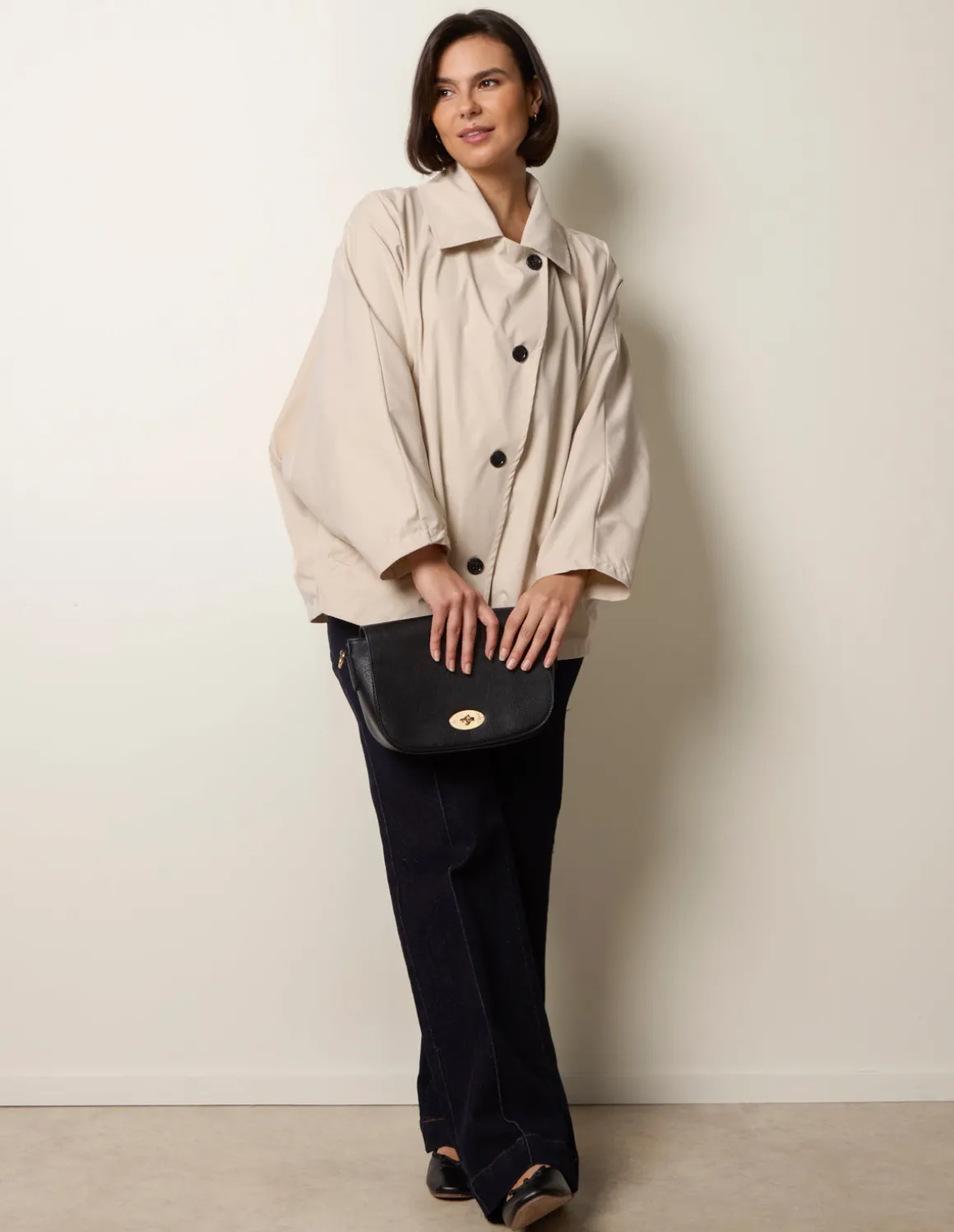 Oversized Short Length Trench Coat