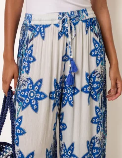 Paisley Floral Wide Leg Printed Trousers