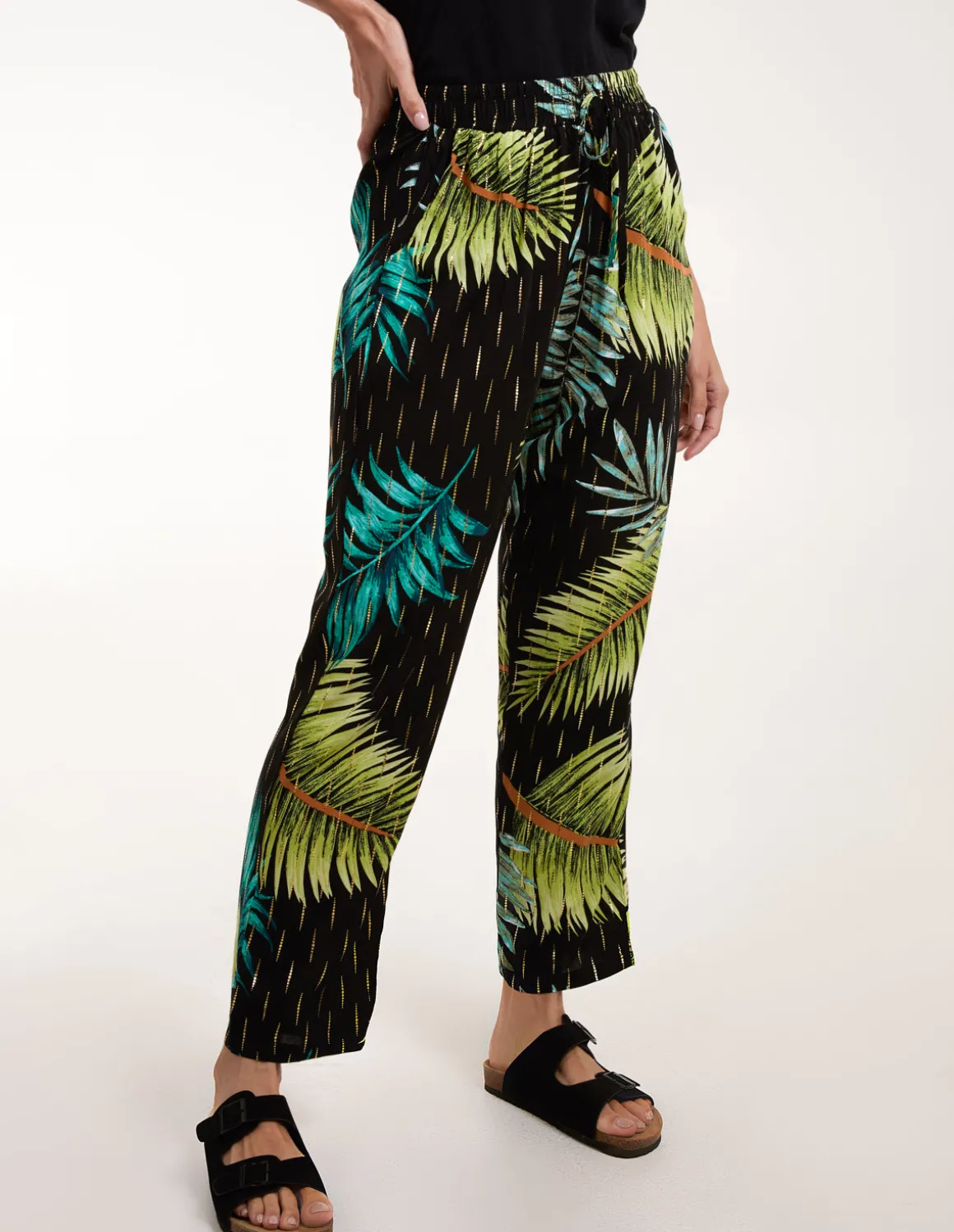Palm Print Trousers