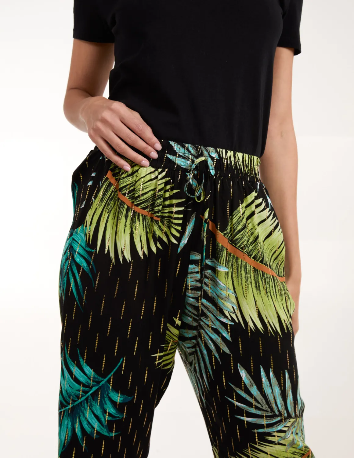 Palm Print Trousers