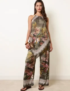 Palm Tree Print in Two Piece Set
