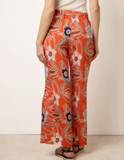 Paper Bag Tie Waist Wide Leg Trousers