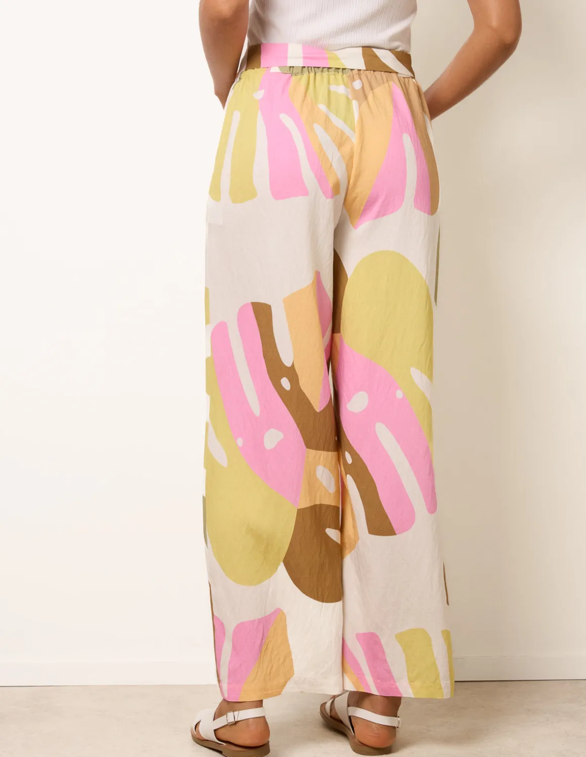 Paper Bag Wide Leg Trousers