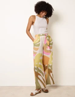 Paper Bag Wide Leg Trousers