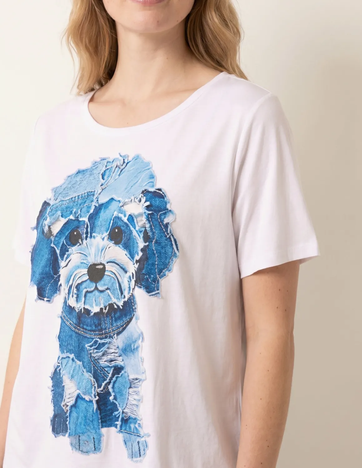 Patchwork Denim Dog Top