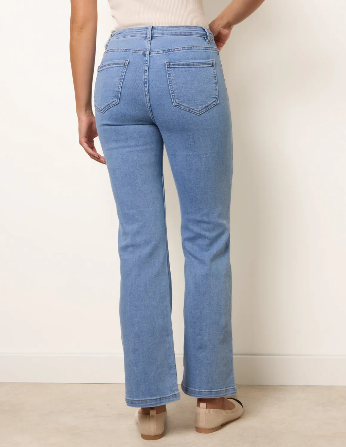 Pearl Button Detail Jeans