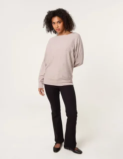 Pearl Flower Detailed Soft Touch Jumper