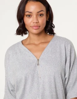 Plain Half Zip Top