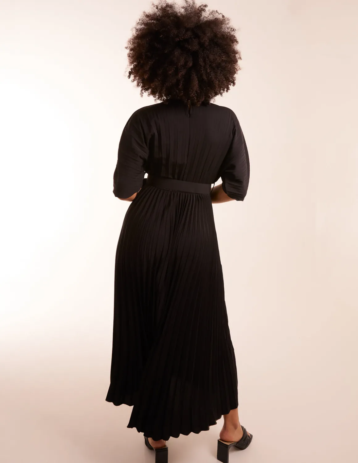 Pleated Dress With Belt