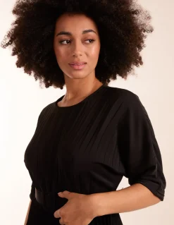Pleated Dress With Belt