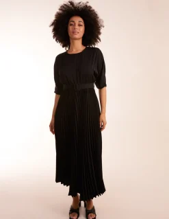 Pleated Dress With Belt