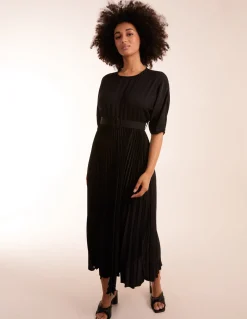 Pleated Dress With Belt