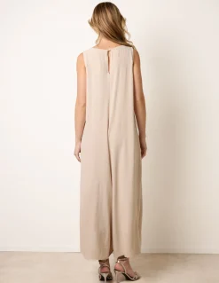 Pleat Front Diamante Jumpsuit