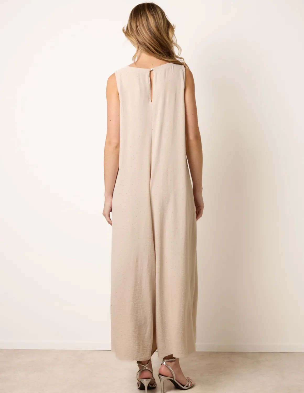 Pleat Front Diamante Jumpsuit