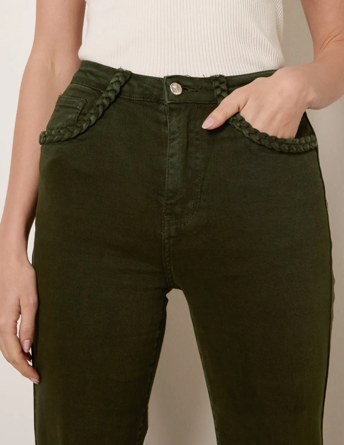 Pocket Rope Stretch Jeans