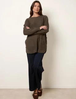 Pocket Slash Neck Jumper