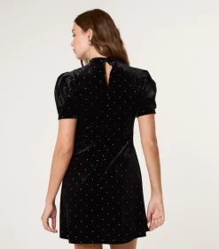 Polka Dot Puff Sleeve Dress
