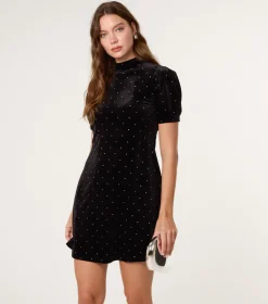 Polka Dot Puff Sleeve Dress