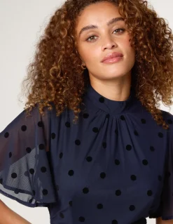 Polka Dot Tie Back Dress