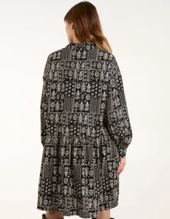 Printed Smock Shirt Dress