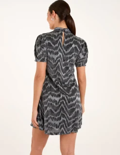 Puff Sleeve Swing Dress