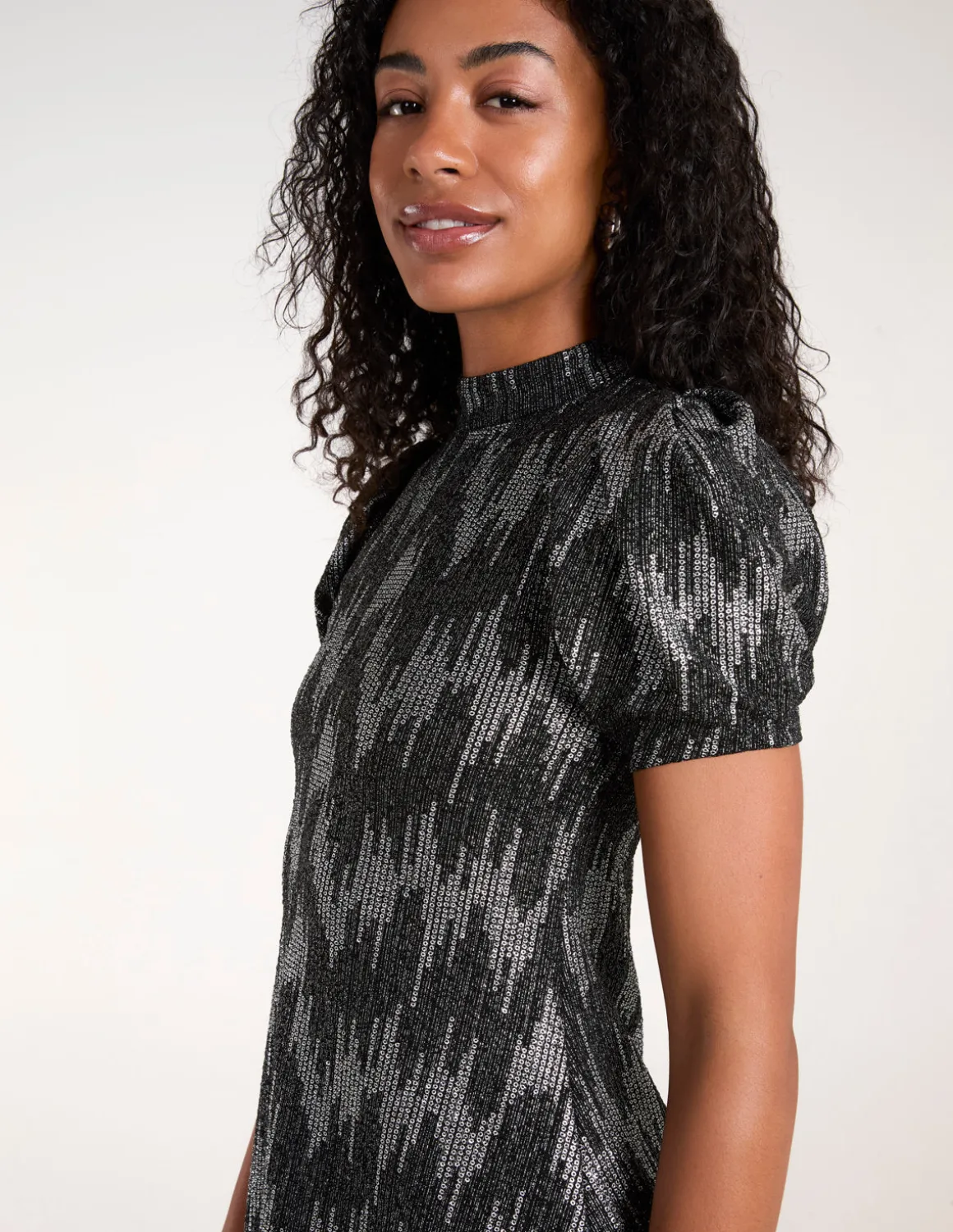 Puff Sleeve Swing Dress