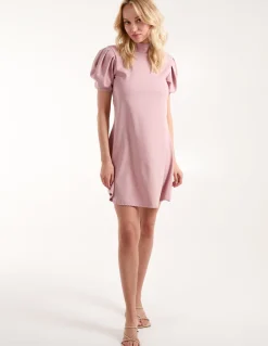 Puff Sleeve Swing Dress