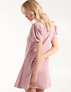 Puff Sleeve Swing Dress
