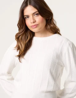 Puff Sleeve Textured Jumper