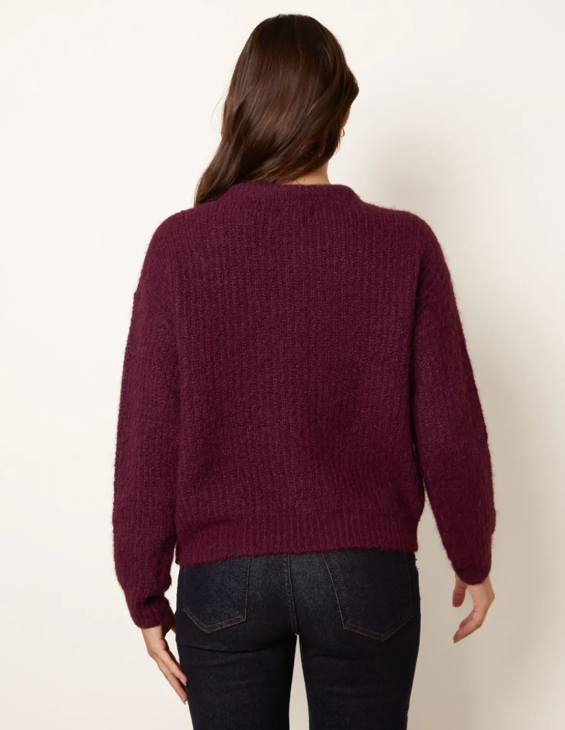 Pussybow Detail Knitted Cardigan