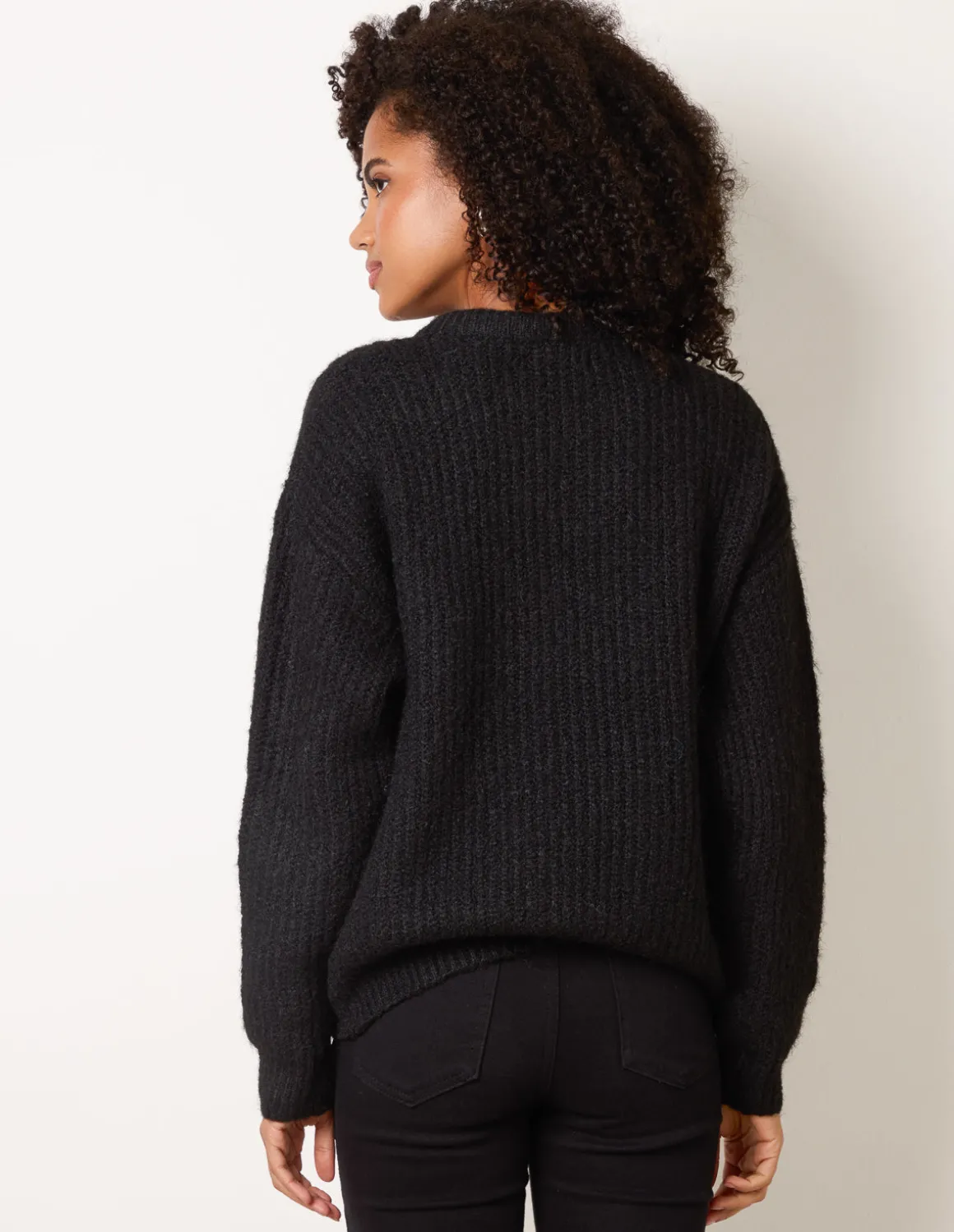 Pussybow Detail Knitted Cardigan