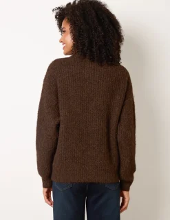 Pussybow Detail Knitted Cardigan