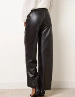 PU Wide Leg Trousers