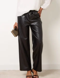 PU Wide Leg Trousers