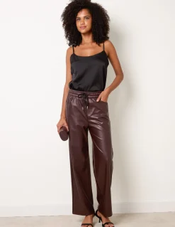 PU Wide Leg Trousers