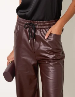 PU Wide Leg Trousers