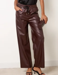 PU Wide Leg Trousers