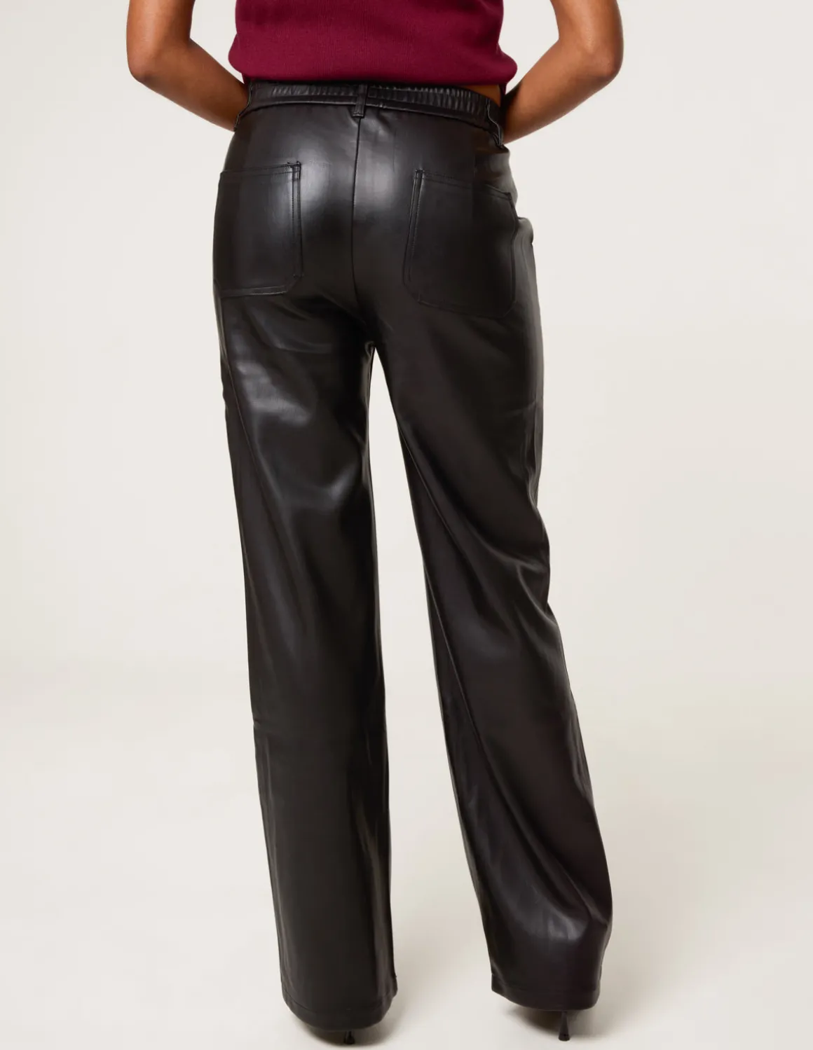 PU Wide Leg Trousers