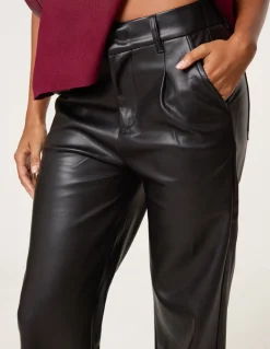 PU Wide Leg Trousers