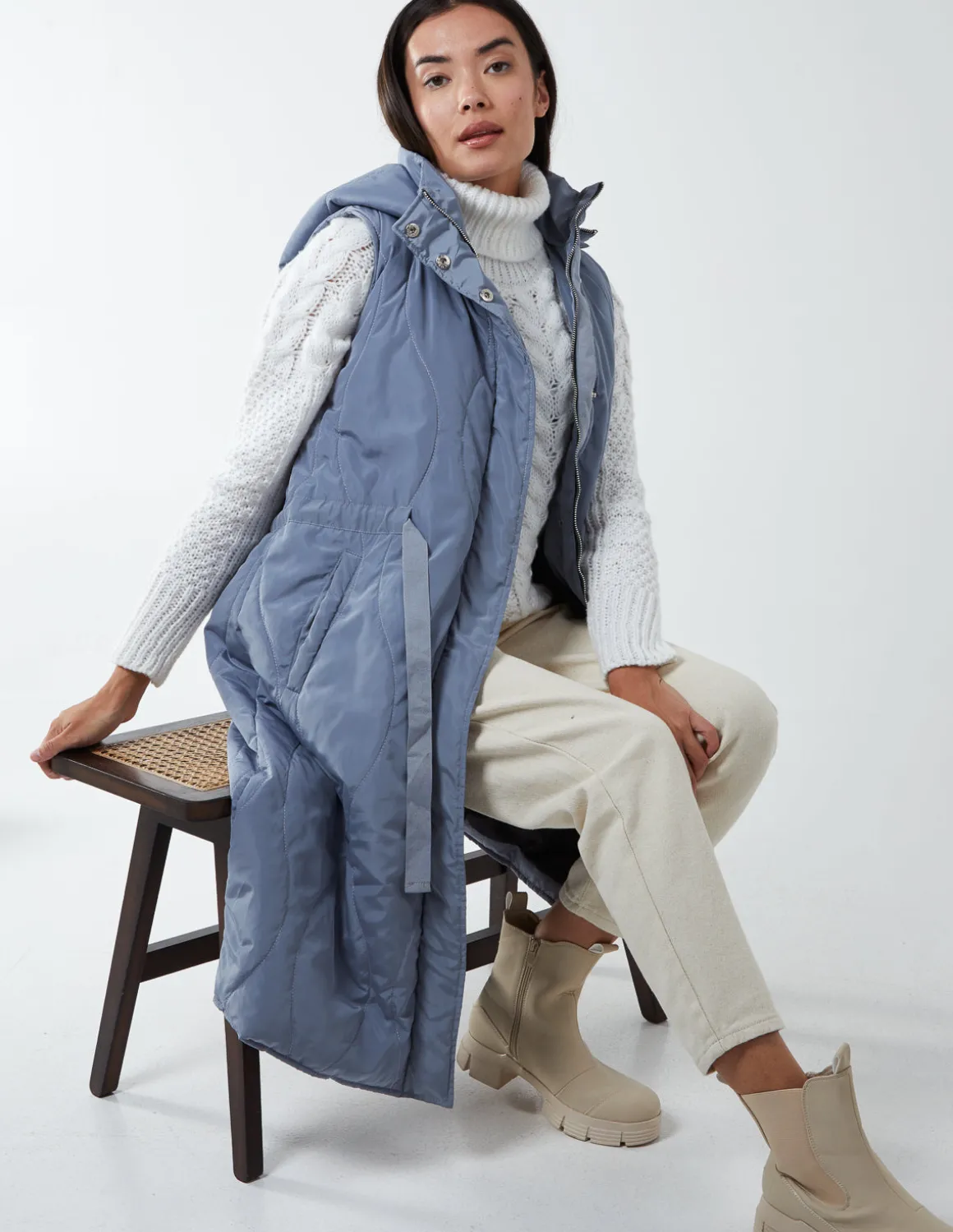 Quilted Belted Gilet