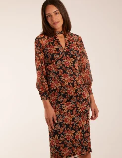 Raglan Keyhole Midi Dress
