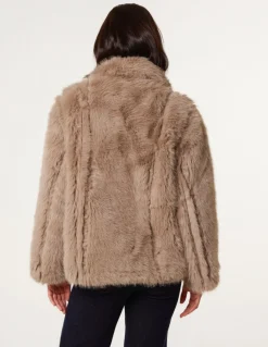 Reversible Short Faux Fur Coat